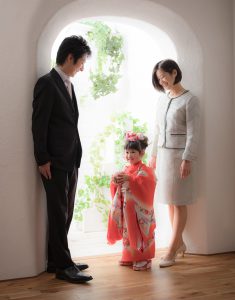 3才の七五三の記念写真