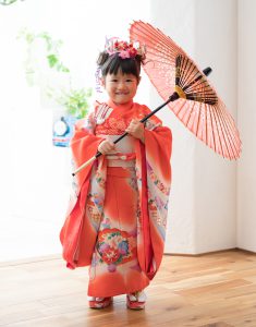 3才の七五三の記念写真